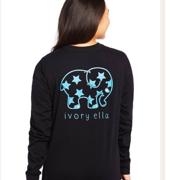 New Ivory Ella long sleeve black tee❤️ - Picture 2 of 8